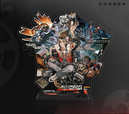 Acrylic standee of Arknights Chong Yue, elegant dragon-inspired robes, poised posture, delicate details, presenting his powerful and graceful aura.