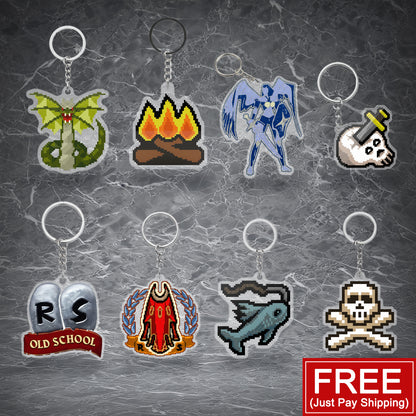 【Free】OSRS Acrylic Keychain(FREE! You Just Pay Shipping)