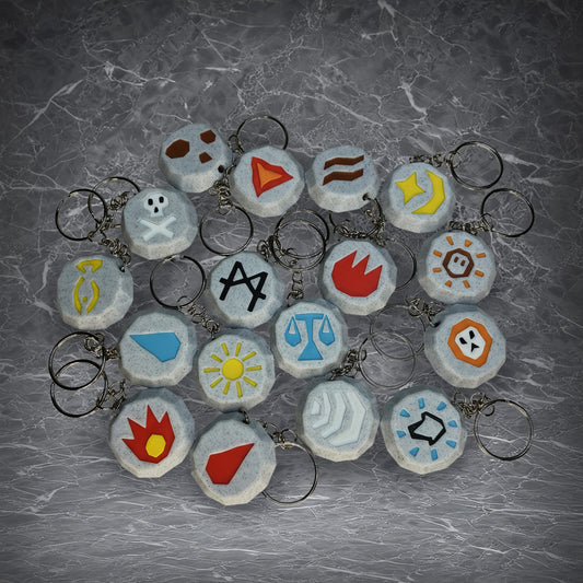 OSRS,Rune Styled Keyrings | for OSRS Fans | Epoxy resin | Gamer gift