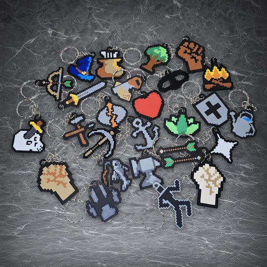 OSRS,Skill Keyrings | for OSRS Fans | Epoxy resin | Gamer gift