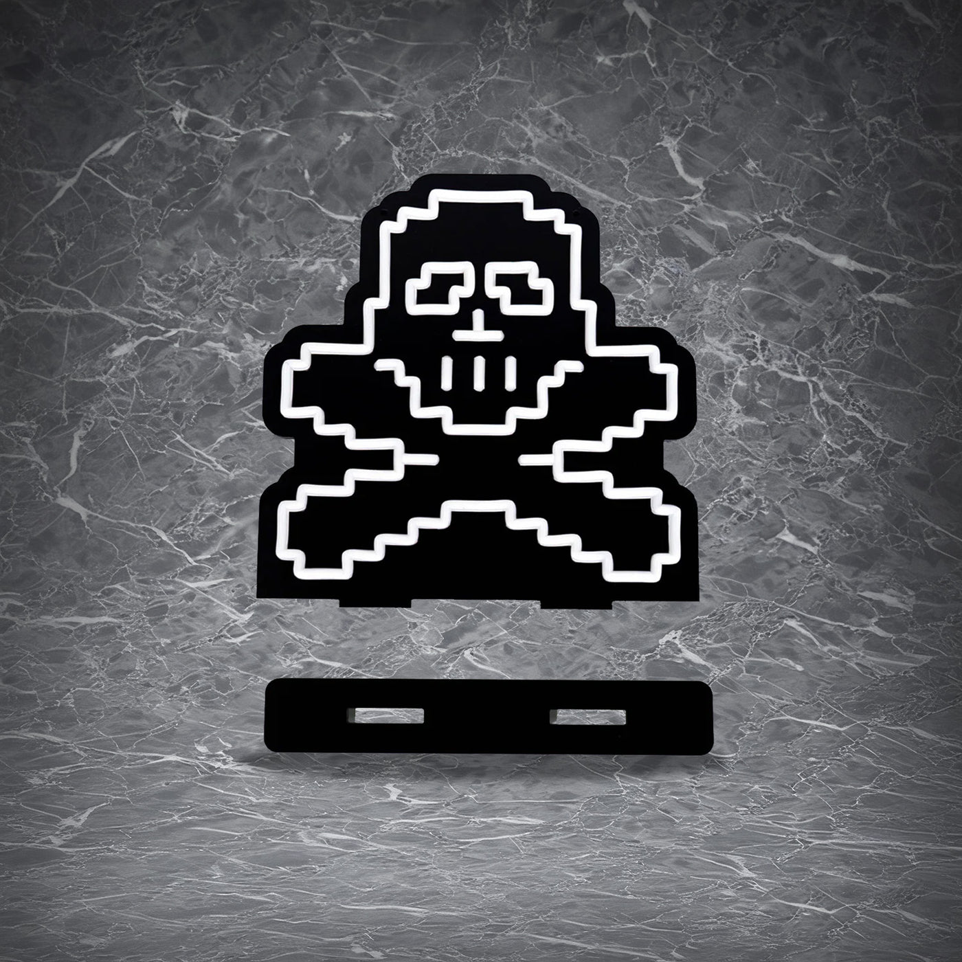 PK Skull Neon Sign | for Old School RuneScape Fans | Dimmable LED Pixel Art | Gaming Room Decor