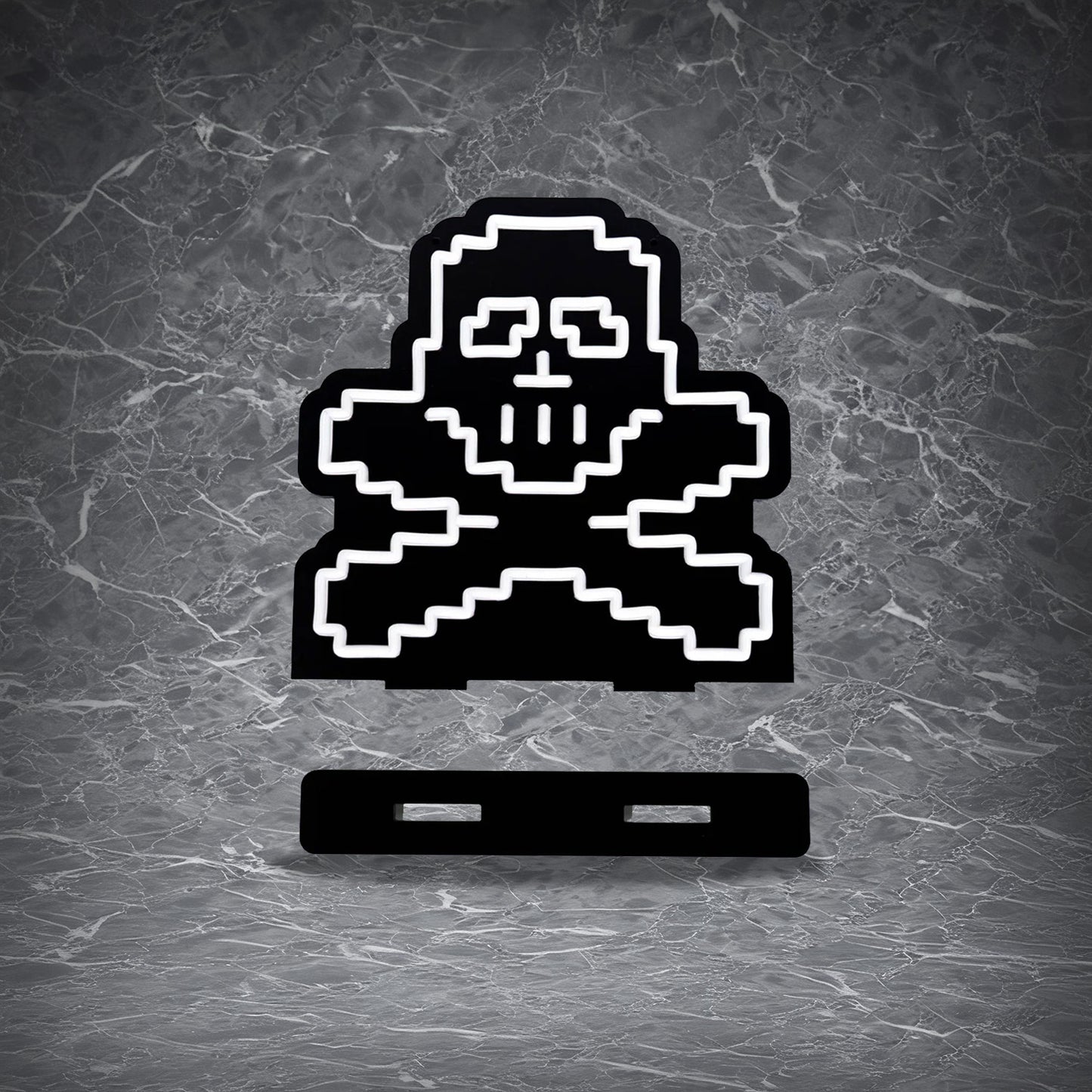 PK Skull Neon Sign | for Old School RuneScape Fans | Dimmable LED Pixel Art | Gaming Room Decor