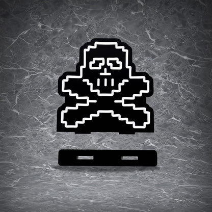 PK Skull Neon Sign | for Old School RuneScape Fans | Dimmable LED Pixel Art | Gaming Room Decor