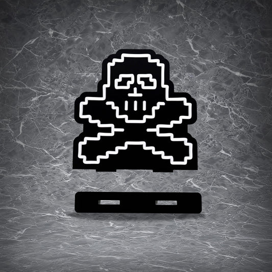 PK Skull Neon Sign | for Old School RuneScape Fans | Dimmable LED Pixel Art | Gaming Room Decor