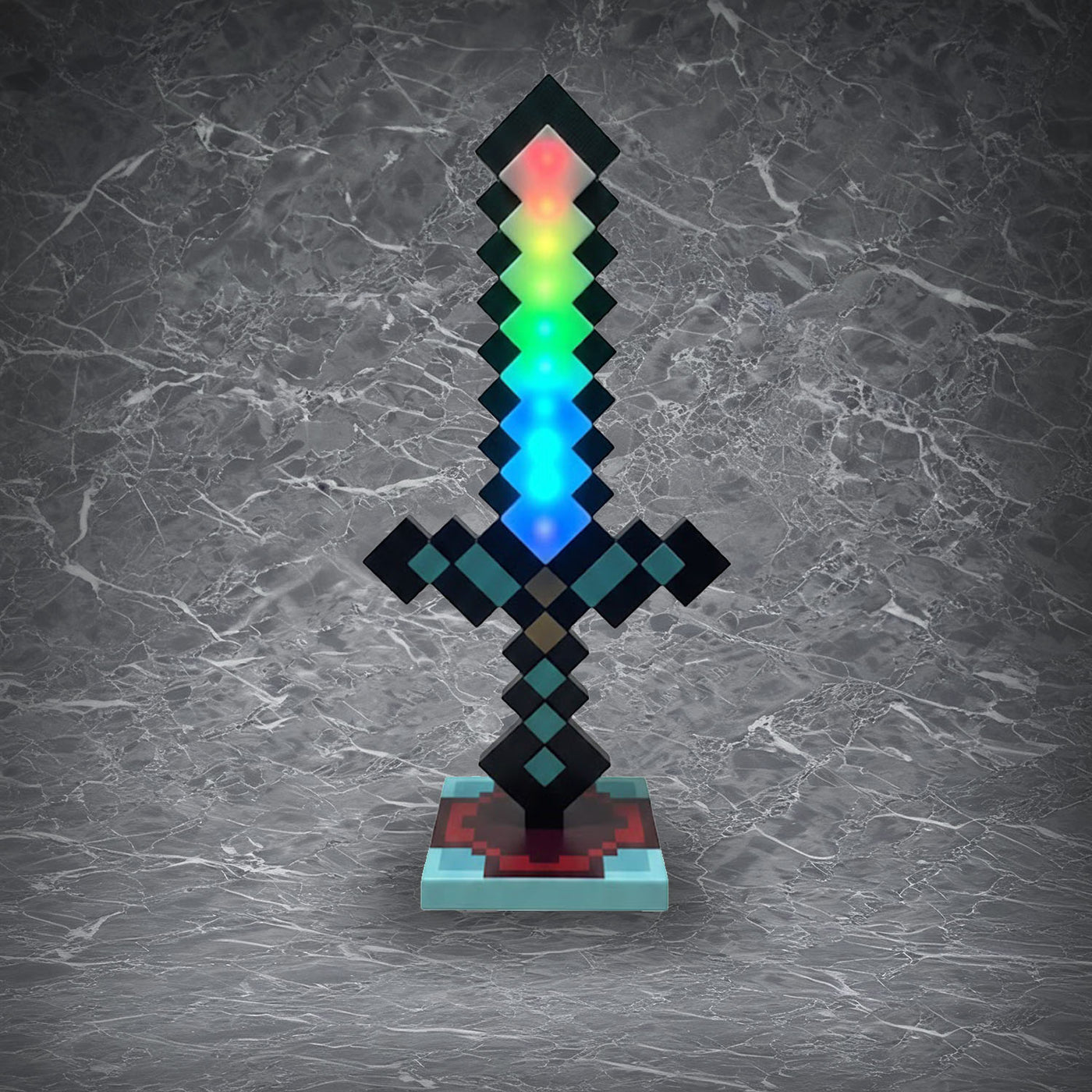 Pixel Art Diamond Sword Lamp | for Minecraft Fans | Dimmable LED Pixel Art | Gamer gift