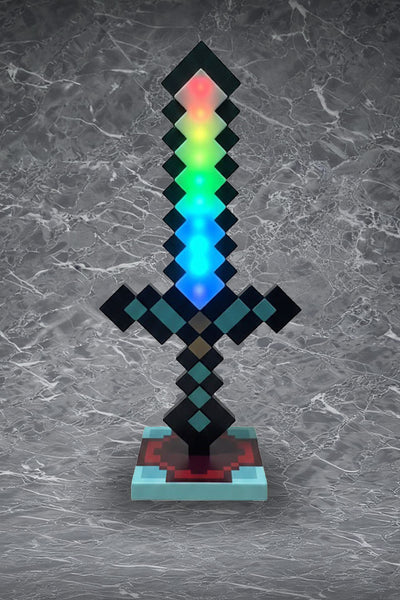 Pixel Art Diamond Sword Lamp