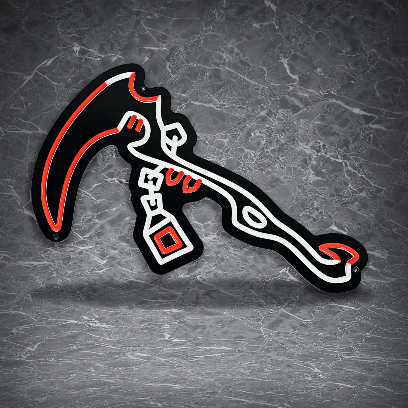 Slayer Scythe Neon Sign | for Old School RuneScape Fans | Dimmable LED Art | Wall Hanging Decor