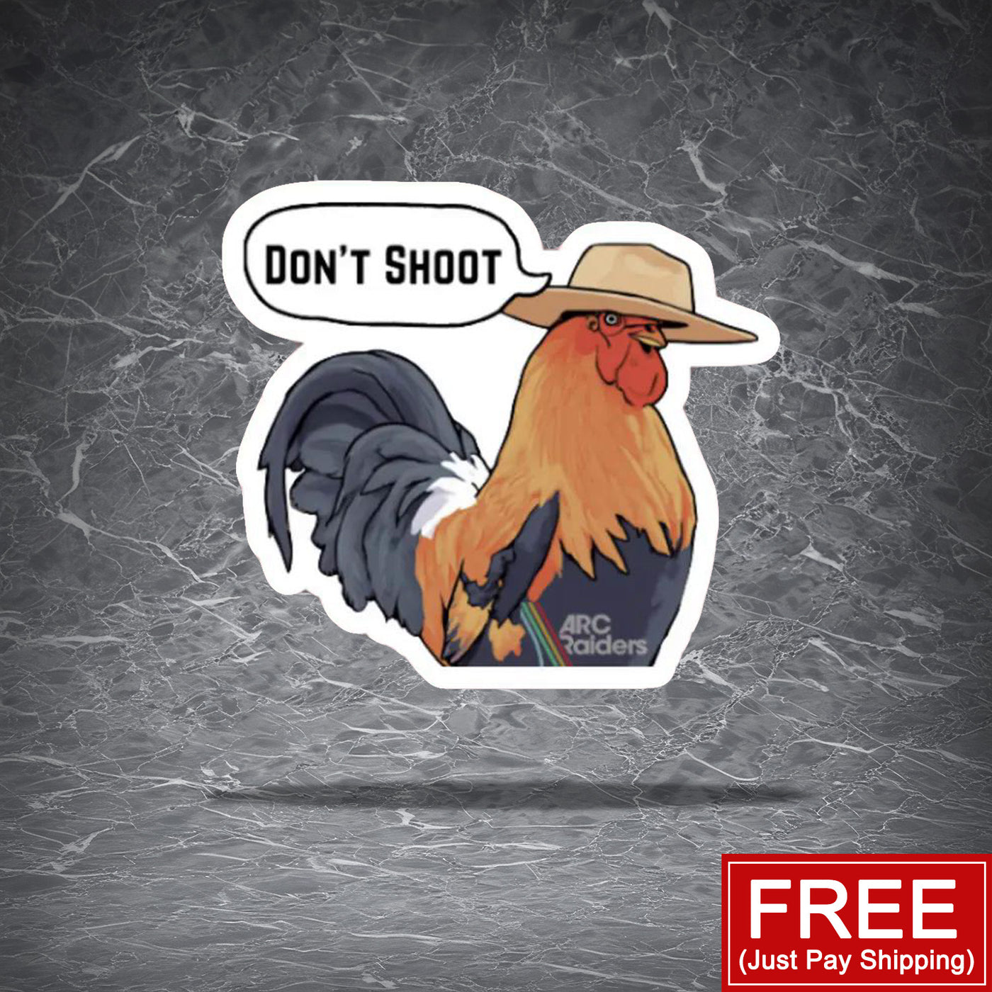 Raiders Scrappy Rooster Sticker(FREE! You Just Pay Shipping) | for ARC Raiders Fans | Waterproof Stickers | ARC Raiders Gamer gift