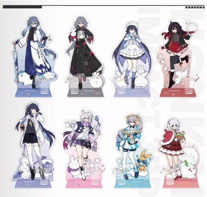 Silver Winter Snow Fun Series acrylic stand from Honkai Impact 3rd, featuring character design, perfect gamer gift.