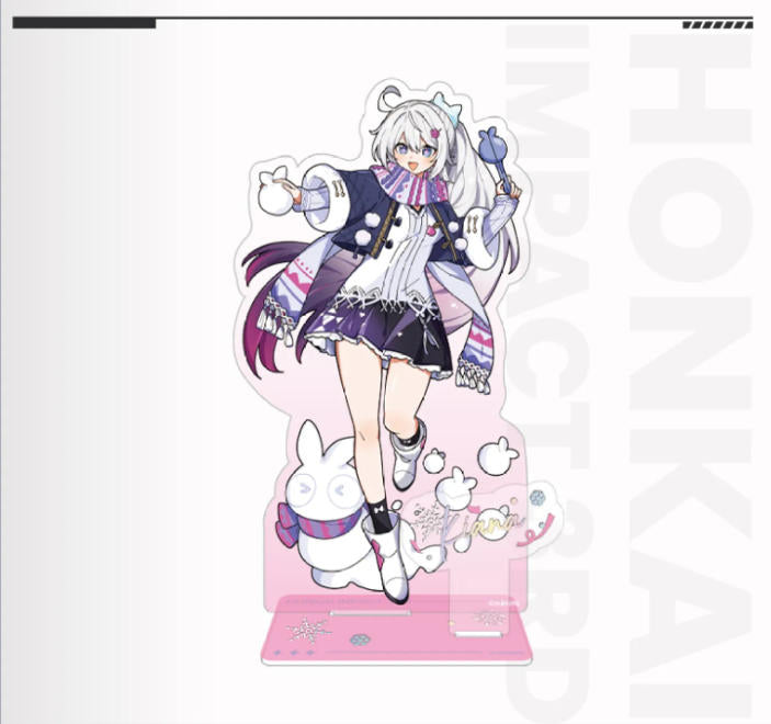 Silver Winter Snow Fun Series acrylic stand from Honkai Impact 3rd, featuring character design, perfect gamer gift.