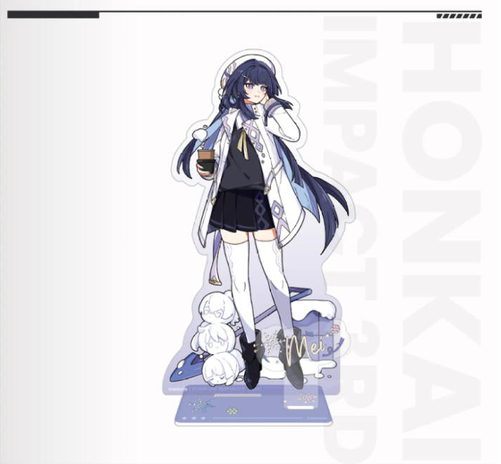 Silver Winter Snow Fun Series acrylic stand from Honkai Impact 3rd, featuring character design, perfect gamer gift.