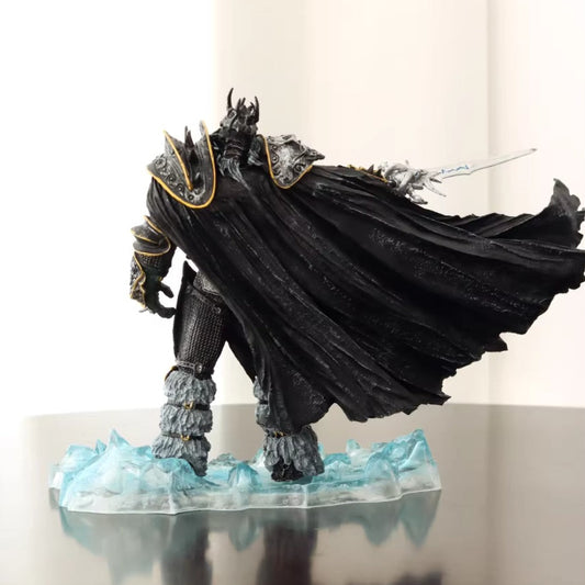 The Lich King statue figure, World of Warcraft collectible PVC model with detailed armor and Frostmourne sword design