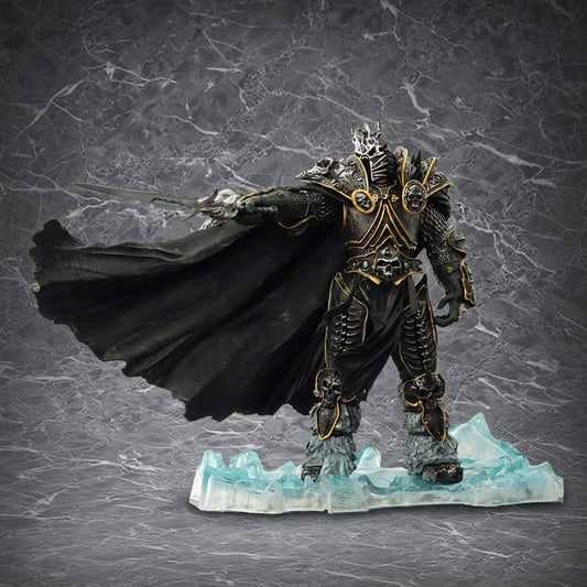The Lich King statue figure, World of Warcraft collectible PVC model with detailed armor and Frostmourne sword design