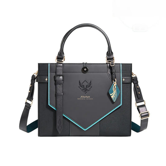 Verdant Fields and Flying Sands Series tote bag featuring Alhaitham, designed for Genshin Impact fans seeking style and functionality.