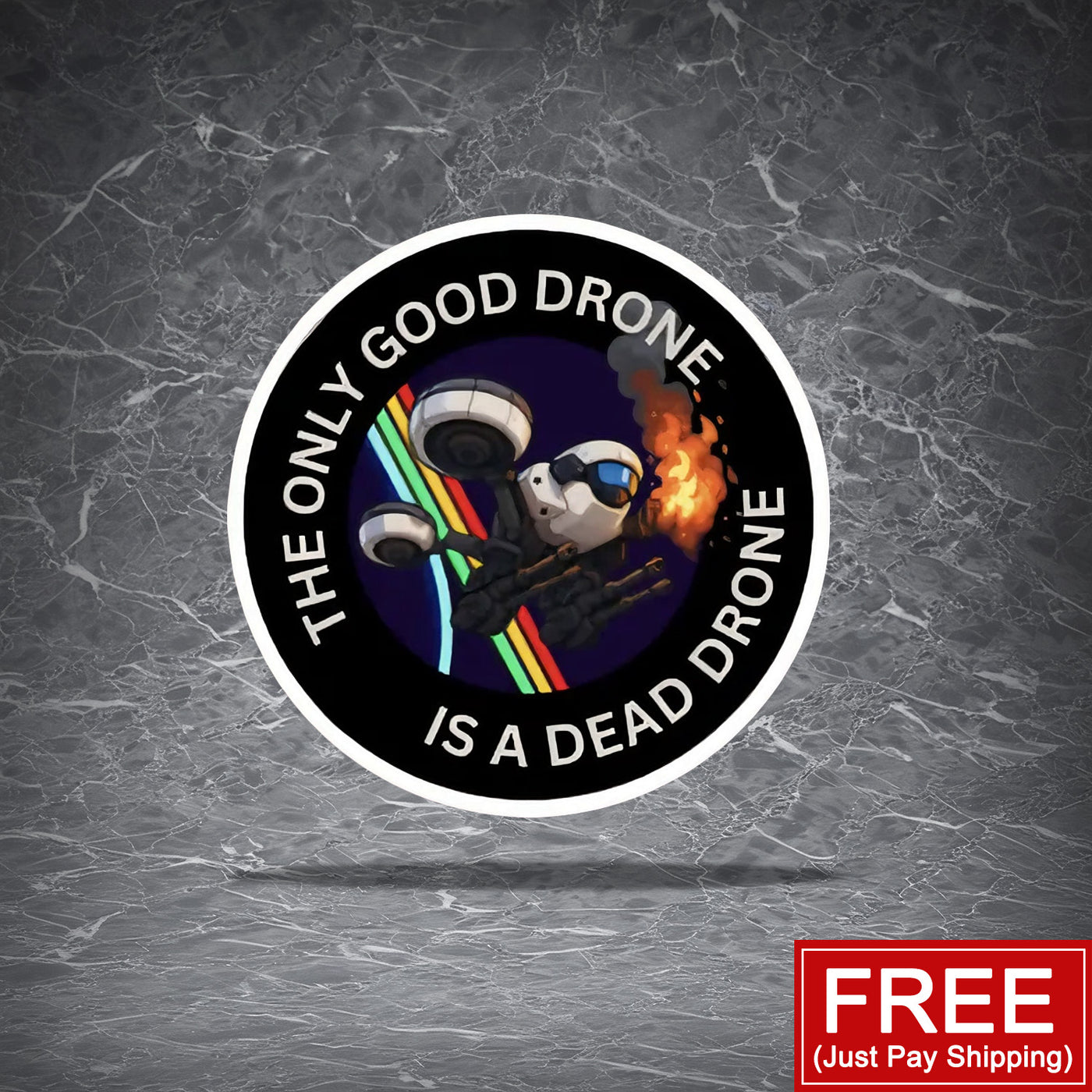 Wasp Drone Circle Sticker(FREE! You Just Pay Shipping) | for ARC Raiders Fans | Waterproof Stickers | ARC Raiders Gamer gift