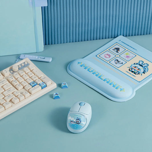 Enhance your gaming setup with the Natlan Colorful Pixel Series Mara Mouse, designed for Genshin Impact fans. Features ABS construction, silent clicks, and adjustable DPI.