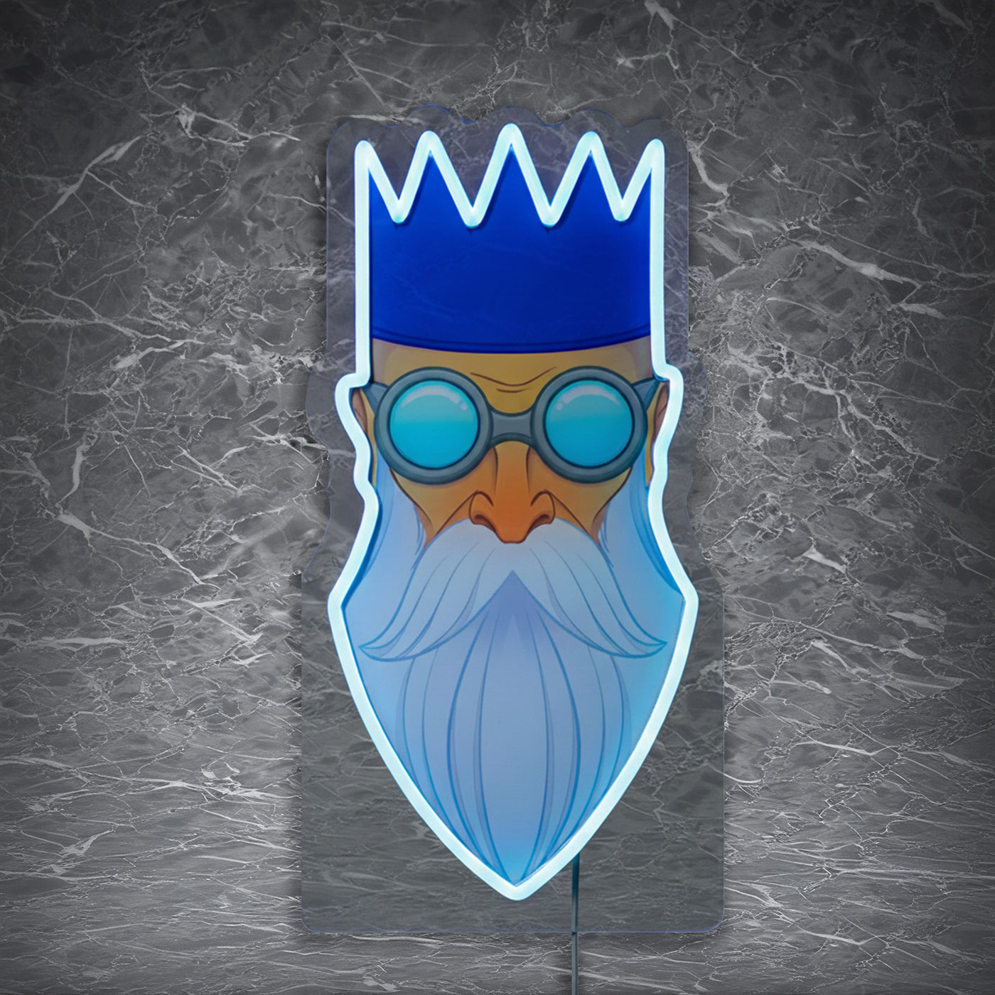 Wise Old Man Neon Sign | for Old School RuneScape Fans | Dimmable LED Art | Gaming Room Decor