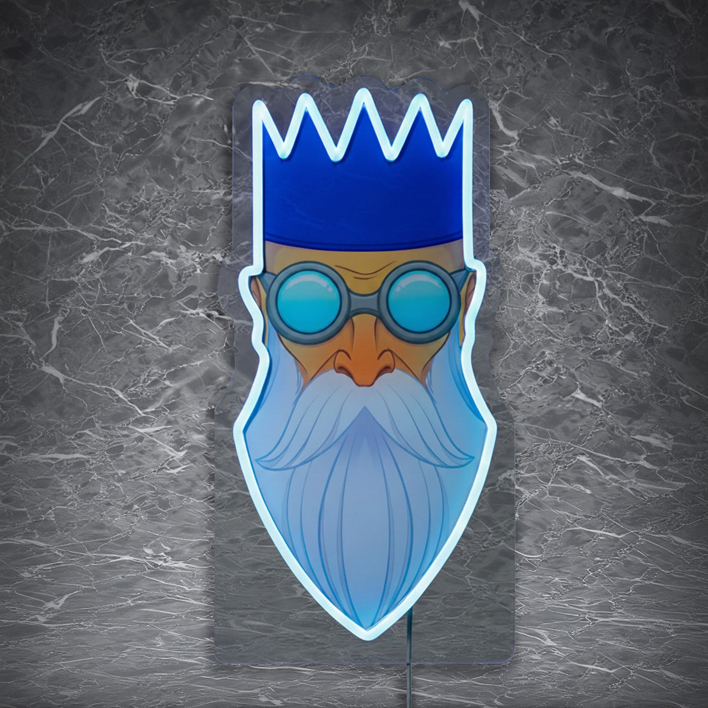 Wise Old Man Neon Sign | for Old School RuneScape Fans | Dimmable LED Art | Gaming Room Decor