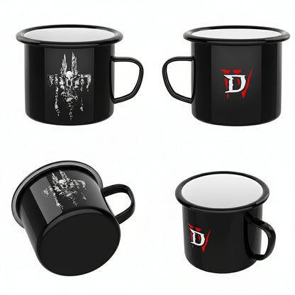 D4 Barbarian Enamel Mug | Enamel Coating | Office & Home Cup | Perfect Gift for Gamers