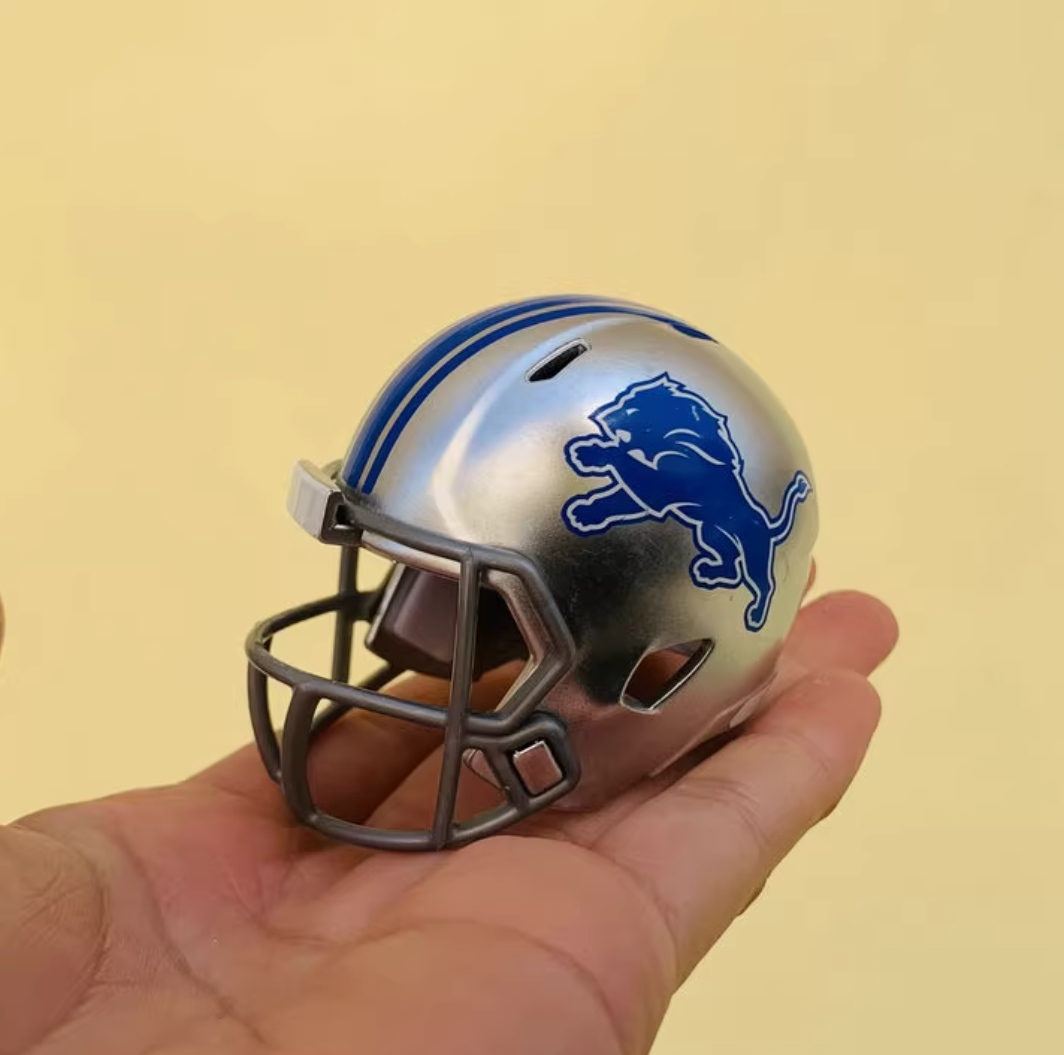 NFL football helmet 1:6 size | Display Case Compatible Scale Replica | Detailed Collector's Showpiece