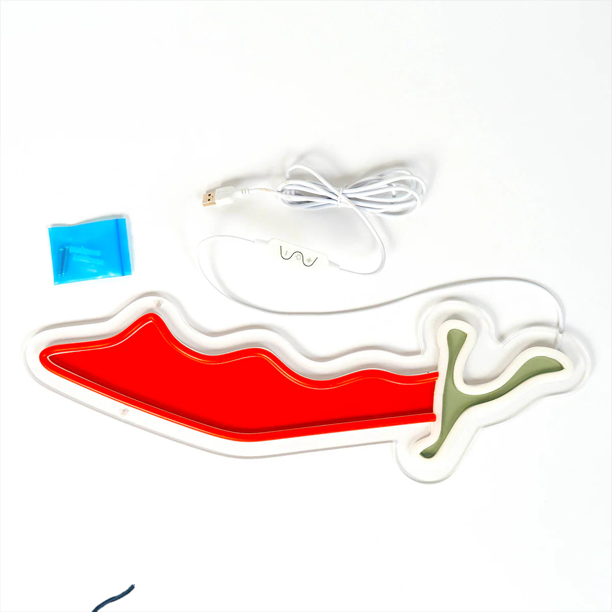 Dragon Scimitar Neon Sign | for Old School RuneScape Fans | Dimmable LED Neon | Gaming Room Decor