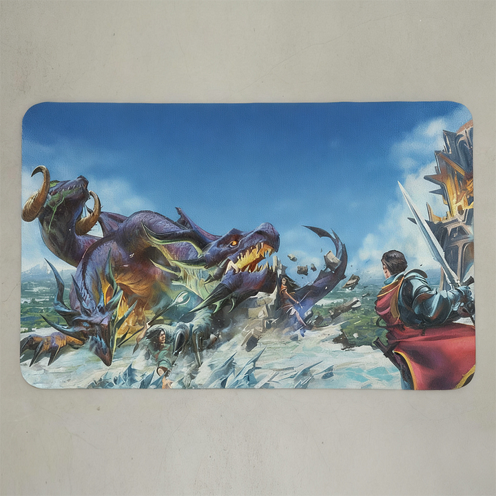 OSRS King Black Dragon Carpet | Large Floor Mat with Classic Boss Battle Art | Non-Slip Rug for Gaming Room Decor | Premium OSRS Themed Collectible for True Fans