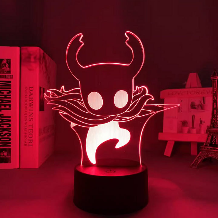 Hollow Knight Acrylic stand night light | Laser-Engraved Character Design | Soft Glow for Bedside & Desk | Gaming Room Ambiance Light