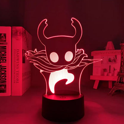 Hollow Knight Acrylic stand night light | Laser-Engraved Character Design | Soft Glow for Bedside & Desk | Gaming Room Ambiance Light