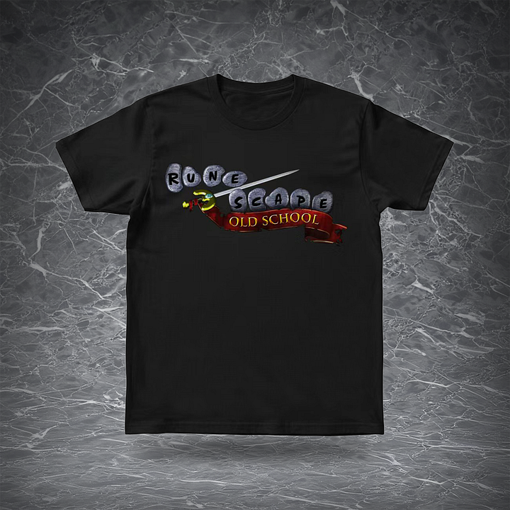 OSRS T-shirt | OSRS Logo Print on Black Cotton | Comfortable for Gaming & Daily Casual Wear | Essential Gear for RuneScape Fans