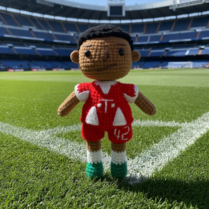 Jamal Musiala Handmade Crochet Doll | Articulated Joints | Collectible Gift