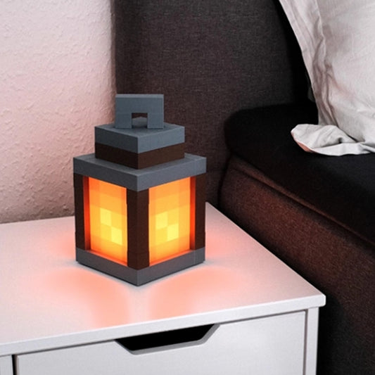 "Light Up Your Base" Pixel Lantern Wall Lamp | for Minecraft Fans | 16-Color RGB & Remote Control | Gamer Room Decor