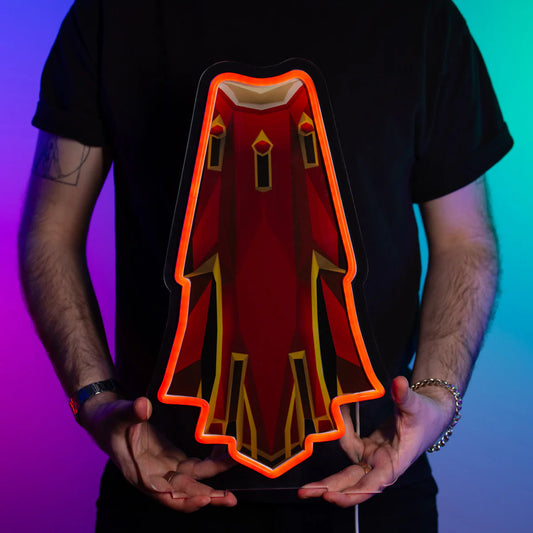Max Cape Neon Sign | for Old School RuneScape Fans | Dimmable LED Art | Gaming Room Decor