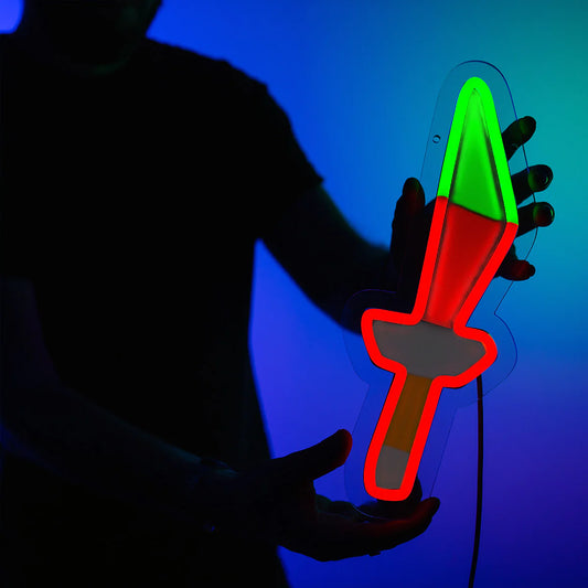 Dragon Dagger (DDS) Neon Sign | for Old School RuneScape Fans | Dimmable LED Neon | Gaming Room Decor