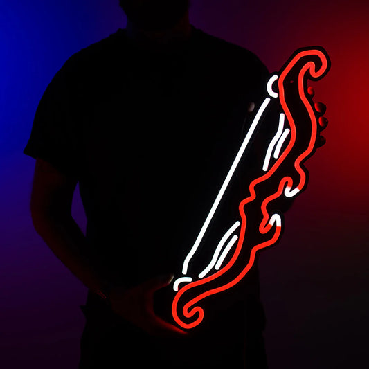 Corrupted Twisted Bow Neon Sign | for Old School RuneScape Fans | Dimmable LED Neon | Gaming Room Decor