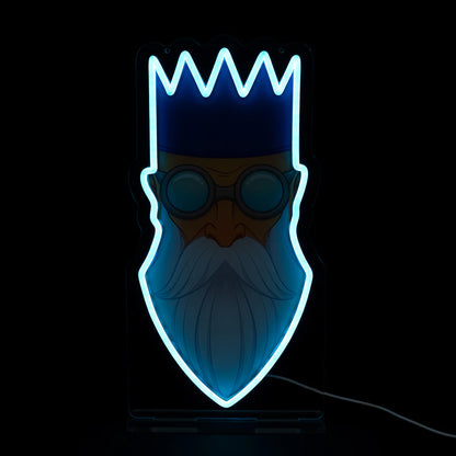 Wise Old Man Neon Sign | for Old School RuneScape Fans | Dimmable LED Art | Gaming Room Decor