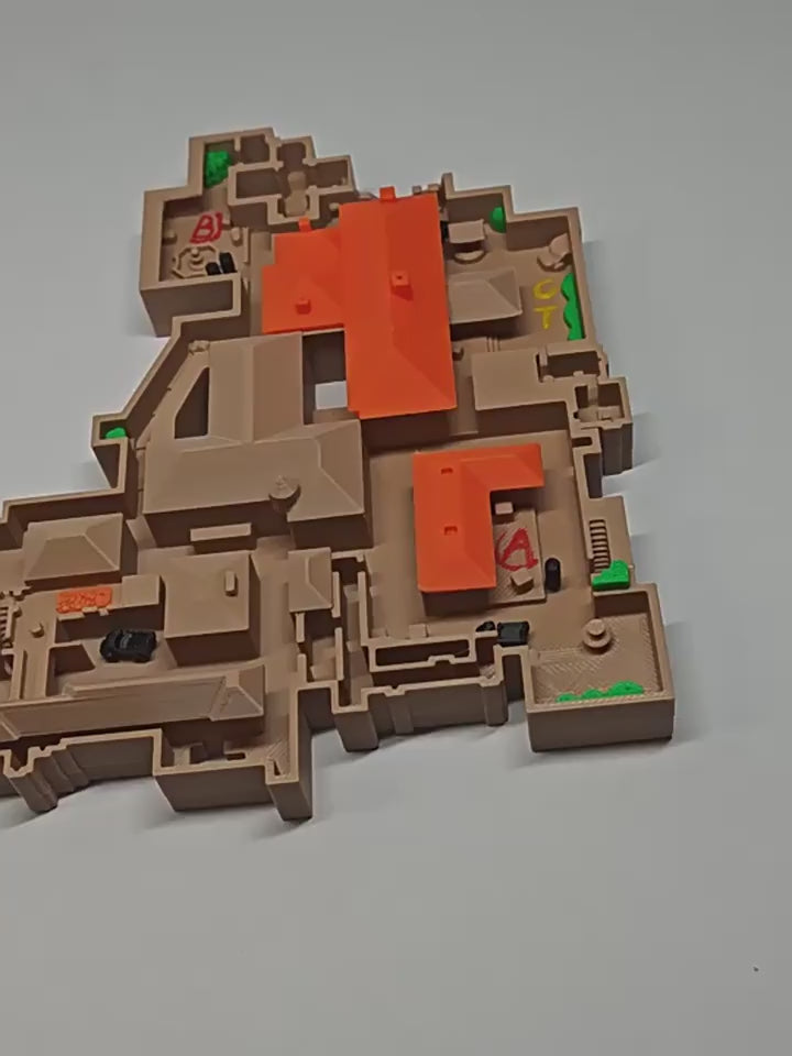 CS2 Map Desktop Ornament | Ultra-Detailed 3D Printed Dust2 Terrain | Dual-Purpose Desk Display & Wall Art | CSGO Collector's Item