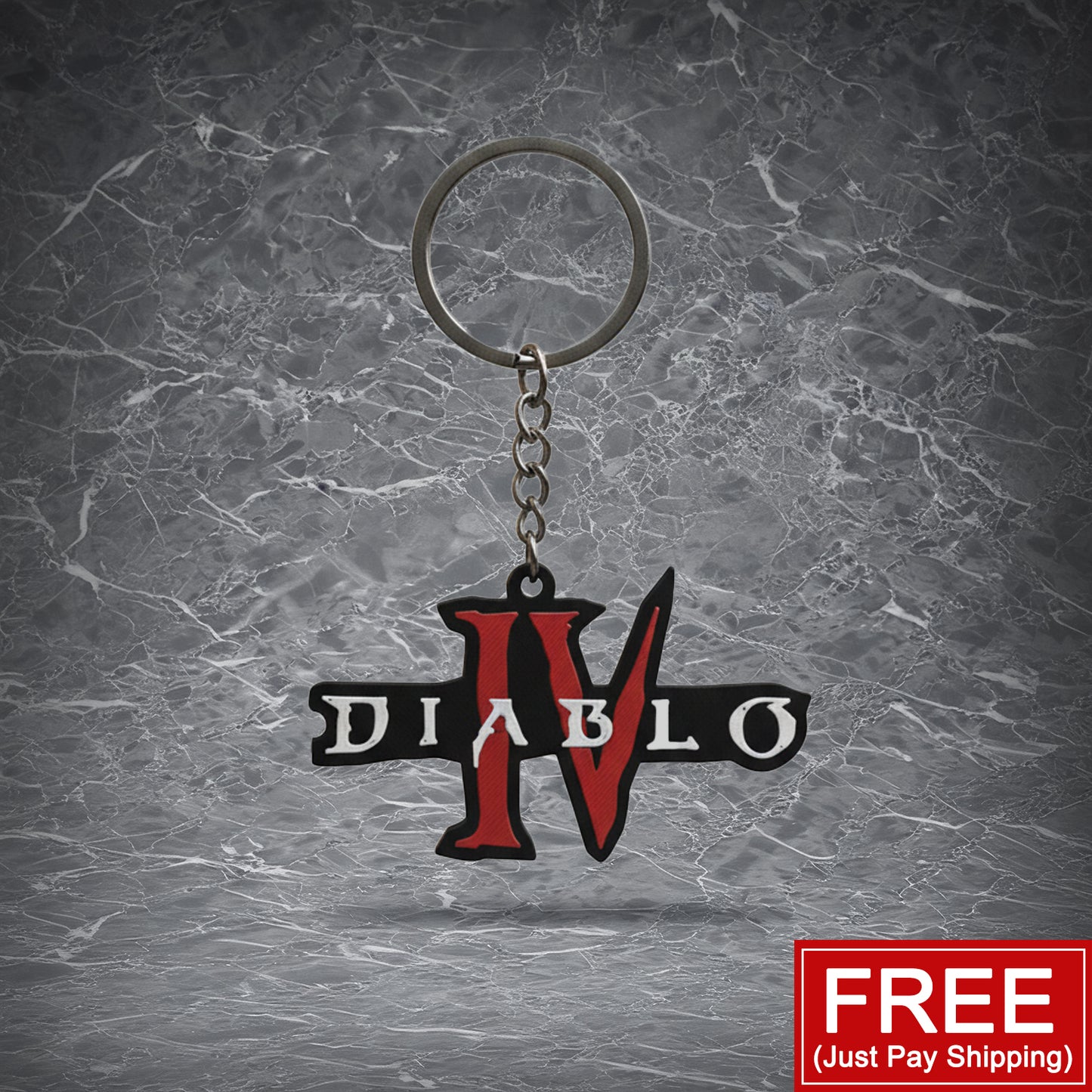 D4 Logo Keychain (FREE! You Just Pay Shipping)